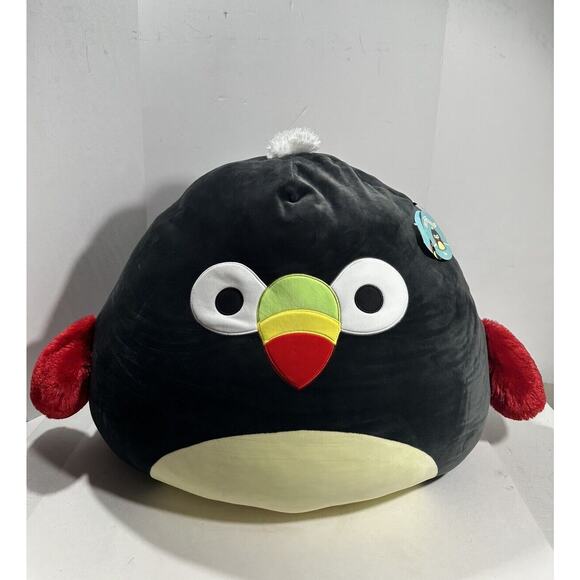 Tito The Toucan 24" Giant Rare Squishmallow Black Bird Plush Stuffed Animal READ